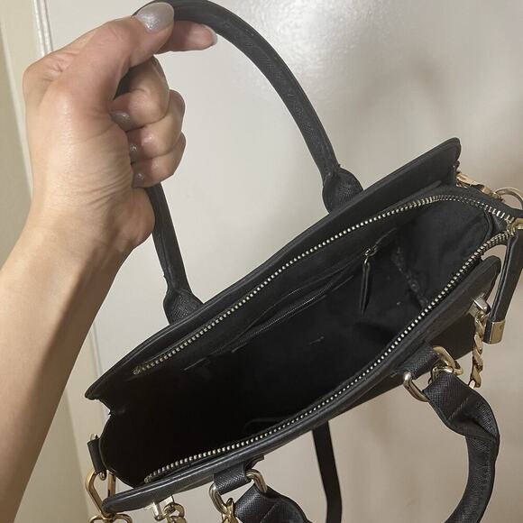 TOPSHOP black shoulder handbag gold chain removable strap - Picture 8 of 8